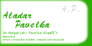 aladar pavelka business card